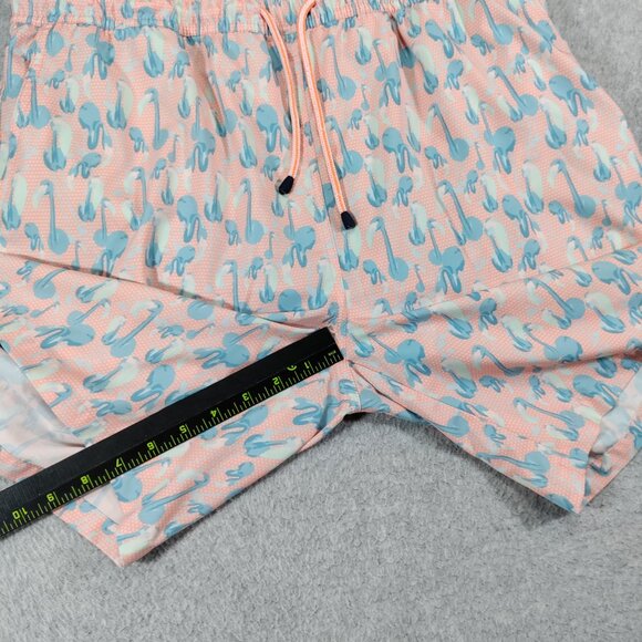 Peter Millar Swim Trunks Mens Large Seaside Flamingo Frontier Quick-Dry Liner - Picture 8 of 8